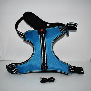 YFbrite LED Dog Harness Durable Light Up, Reflective, Adjustable X-Large, Blue N
